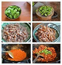 Indonesian Medan Food Sambal Cumi Pete Dried Baby Squid In Chilli And Tomato Sauce Resep Masakan Resep Makanan Resep Seafood