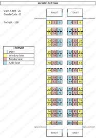 Seat Map Of Second Seating 2s