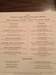 This Is The Menu Offered Picture Of Cote Brasserie London Tripadvisor