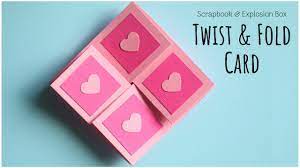 It should look like the photo. Twist And Fold Card Tutorial Card Making Ideas For Scrapbook Explosion Box Card Making Youtube