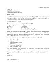 Ketahuilah sistematika surat lamaran kerja yang pertama yaitu tempat dan tanggal penulisan surat. Contoh Surat Lamaran Kerja Yang Benar Dan Tepat Uprint Id