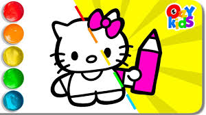 60 hello kitty printable coloring pages for kids. Coloring Hello Kitty Painting For Toddlers And Drawing For Kids Ozzy Kids Youtube