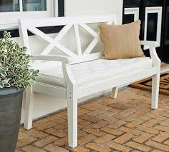 Black And White Outdoor Bench Cushion Hampstead Porch Bench Cushion White Potterybarn Love The Style Of This Bench Outdoor Furniture Sale Patio Furniture Sets Home Decor Furniture