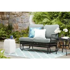 Hampton Bay Amelia Springs Outdoor Glider With Spa Cushions Fg Mdlgdr The Home Depot Patio Seating Patio Seating Sets Outdoor Glider