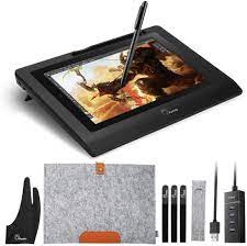 Parblo10 1 Coast10 Graphics Drawing Tablet Lcd Monitor With Cordless Battery Free Pen Wool Liner Bag Drawing Tablet Digital Drawing Tablet Tablet
