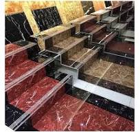 Marble Texture Design Polished Porcelain Stair Tiles Home Decorative Stairs  Step Tiles