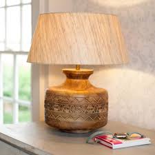 Masoor Carved Wooden Table Lamp Myakka Co Uk Wooden Tables Wooden Table Lamps Lamp