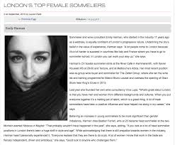 About Emily Harman International Wine Consultant — VinaLupa