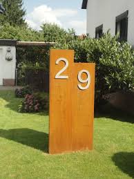Edelrost Corten Sichtschutz Garten Metall Stele Sichtschutz Garten Garten Vorgarten