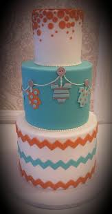 Pin By Vanilla Bake Shop On Baby Shower Orange Baby Shower Baby Shower Cupcakes For Boy Blue Baby Shower Cake