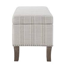If you are looking to liven up your space, its bold color will do the trick quickly. Amazon Com Linon Linen Stripe Upholstered Storage Stephanie Ottoman Furniture Decor