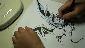 Today i will start the drawing day by submitting the ve. Hard Cool Dragon Drawings