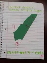 Kelsoe Math Triangles Unit Interior Angle Sum And Exterior Angle Remote Interior Angles Exterior Angles Math Teaching Geometry