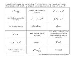 Exponent Rules Card Sort Printable And Digital Activity For Google Classroom Exponents Sorting Activities Exponent Rules