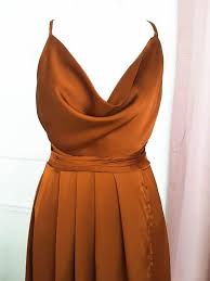 Approx Length 145cm True To Size Polyester Measures Cm From Shoulder To Hem Colour Rust Care Hand Rust Dress Rust Bridesmaid Dress Orange Bridesmaid Dresses