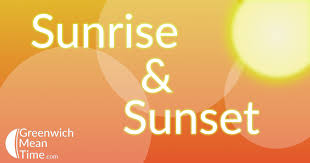Sunrise And Sunset Gmt