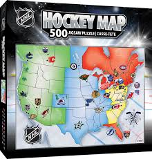 The nhl is considered to be the premier professional ice hockey league in the world, and is one of the major professional sports leagues in the united states and canada. Nhl Map Puzzle 500 Piece