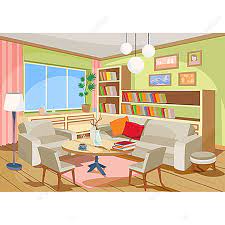 Vector Illustration Of A Cozy Cartoon Interior Of A Home Room A Room Clipart Interior Room Png And Vector With Transparent Background For Free Download Interior Decorating Pictures House Rooms House