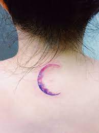 Crescent Moon Watercolor Tattoo Crescent Moon Tattoo Moon Watercolor Tattoo Tattoos