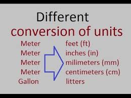 different conversion units factors in urdu hindi