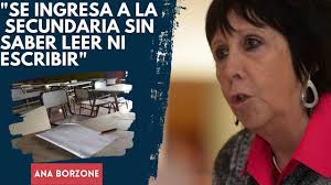 "SE INGRESA A LA SECUNDARIA SIN SABER LEER NI ESCRIBIR", entrevista a Ana  Borzone