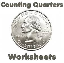counting money worksheets quarters