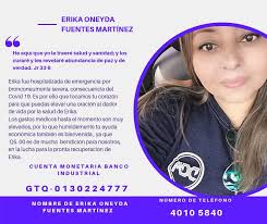 Ayuda social. Hoy queremos tocar su corazón pidiendo oración y ayuda, para  nuestra compañera. Erika Oneida Fuentes Martinez quien labora para.  Laboratorio Conamep. Si ayudas al pobre, le prestas al Señor, ¡y