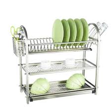 Stainless steel kitchen shelf plate dish rack drying drain storage towe. Stainless Steel 3 Tier Kitchen Dish Rack China Kitchen Racks And Plastic Shelf Price Made In China Com