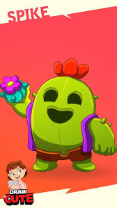 How To Draw Spike Super Easy Brawl Stars Drawing Tutorial Draw It Cute In 2020 Drawing Tutorial Star Wallpaper Brawl