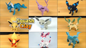 Pokemon Clay Art Eeveelution Satisfying Video Clay Pokemon Clay Art Flower Diy Crafts