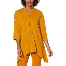 ( 4) tru luxe jeans tonal 3/4 ruffle edge sleeve tie neck embroidery peasant top. Antthony 3 4 Sleeve Knit Popover 9549201 Hsn