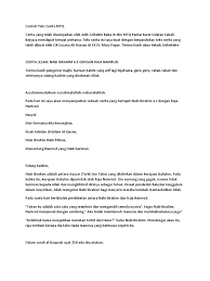 Nabi harun merupakan seorang nabi yang dikaruniai kemampuan bahasa yang sangat baik. Contoh Teks Cerita Mtq