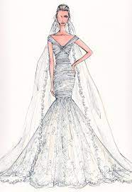 Custom Wedding Gown Illustration Wedding Dress Sketches Dress Sketches Art Dress