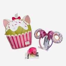 Loungefly Marie Sprinkle Cupcake Cosplay Mini Backpack w/ Minnie Ears & Key  Fob