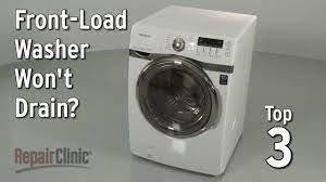 It's also common for a small sock or other article of clothing to get caught in the. Washer Won T Drain Washing Machine Troubleshooting Youtube