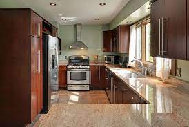 You already have a blue based gray tile in the kitchen up against the cabinets. 25 Cherry Wood Kitchens Cabinet Designs Ideas Designing Idea