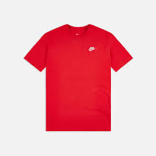 Nike Nsw Club T Shirt University Red White Graffitishop