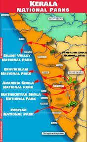 Kerala lies between latitudes 8°.17'.30 n and 12°. Master All Six National Parks In Kerala Map 2021 Anamudi Shola National Park Periyar National Park Upsc Colorfull Notes