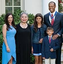 Mother, father, siblings, wife and kids (son, daughter). Tiger Woods Wikipedia