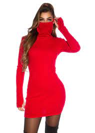 Mondkapjes in urk centrum, waar zijn ze te koop? Rood Rib Jurkje Met Ingebouwde Mondkapje Moos Fashion