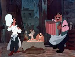 Lady And The Tramp 1955 Movie Tony And Joe Lady And Tramp Eating At Tony S Restaurant Walt Disney Disney Dessins Disney