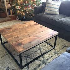 Extra Large Wood Coffee Table Square Coffee Table Sofa Etsy In 2020 Coffee Table Square Coffee Table Wood Large Square Coffee Table
