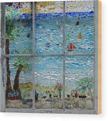 By The Sea Wood Print By Anne Marie Brown All Wood Prints Are Professionally Printed Packaged And Sh In 2020 Glass Art Projects Sea Glass Art Glass Art Installation