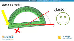Alinear la graduación 0º del transportador con uno de los lados del ángulo. Uso Del Transportador Para Medir Angulos Youtube