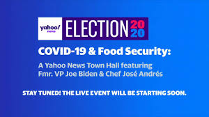 Yahoo News Watch Live Former Vp Joe Biden And Chef Jose Andres Participate In A Virtual Yahoonewstownhall On Food Security And Answer Your Questions Facebook