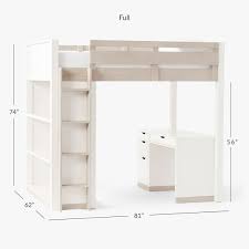 You will need at least two people for the initial step of securing the bed frame to the end posts. Rhys Loft Bed With Desk Pottery Barn Teen