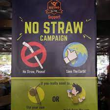 Companies in malaysia are really starting to hop on the bandwagon to reduce plastic waste and many of them are starting with abolishing the use of plastic straws. Tak Nak Straw Qbistro Subang Is On No Straw Campaign Facebook