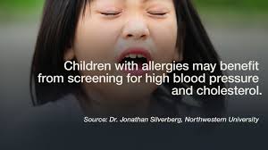 Children with allergies have higher blood pressure