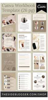Workbook Canva Templates Checklist Template Design Set Of Worksheet Templates In Canva That You Can Mix And In 2020 Workbook Template Workbook Design Ebook Template
