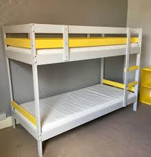 Ikea Mydal Bunk Bed Paint Job I Love Yellow And Grey Together Ikea Bunk Bed Bunk Beds Ikea Mydal